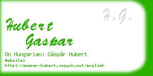 hubert gaspar business card